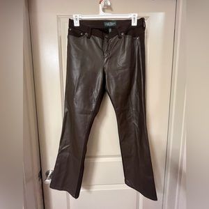 Brown Leather Dual Fabric Ralph Lauren